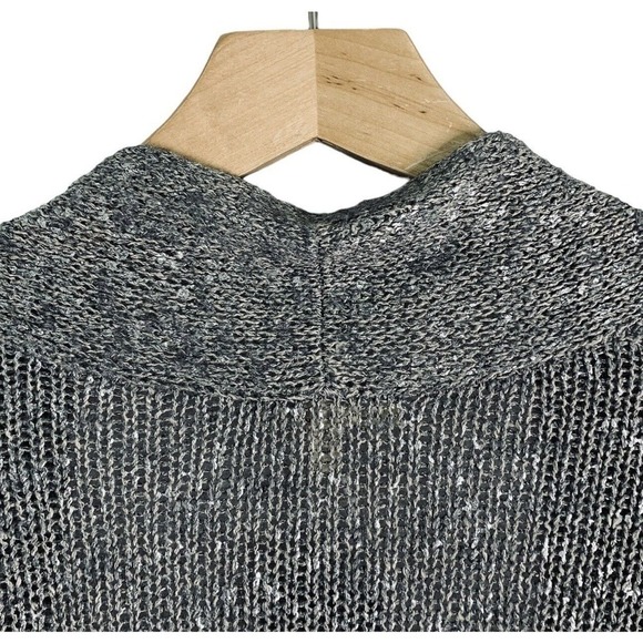 Eileen Fisher Moon Angle Cardigan Womens Size 1X Silver Linen Blend NWT $318 - Picture 13 of 13